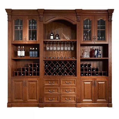 qualité  Other Hertz Solid Wood American Classic Style Customized Size Modular Wine Cabinet usine